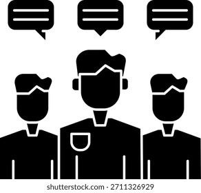 Línea de opinión Vector Icon Design