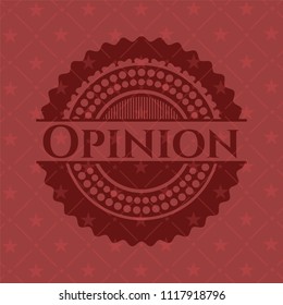 Opinion realistic red emblem