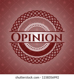 Opinion red emblem