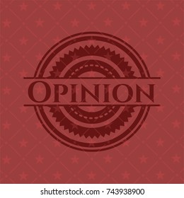 Opinion retro red emblem