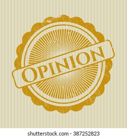Opinion with rubber seal texture