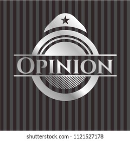 Opinion silvery shiny emblem