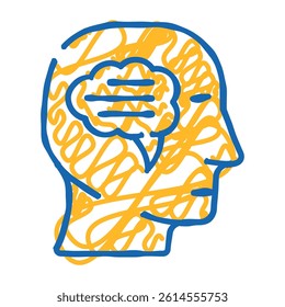 opinion testimonial doodle icon sketch vector. opinion testimonial sign. isolated symbol illustration