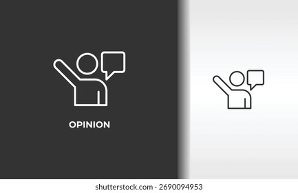 Opinion Vector, Icon Or Logo Sign Isolated Symbol Illustration