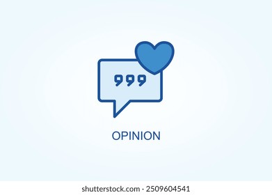 Vector de opinión o ilustración de símbolo de logotipo