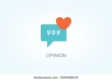 Opinión Vector O Logo Signo Símbolo Ilustración