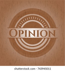 Opinion wooden emblem