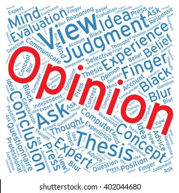 Opinion ,Word cloud art  background
