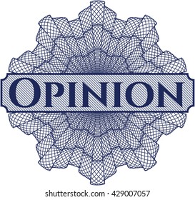 Opinión escrita en rosette lineal abstracto