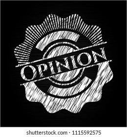  Opinion written on a blackboard
