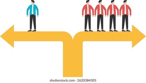 Opinions and disagreements, conflicts and contradictions, different directions or different conceptual ideas,

