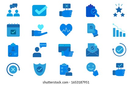 Paquete de iconos vectoriales de opiniones. Ilustración aislada para diseño gráfico y web.