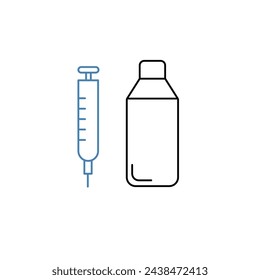 
opiod concept line icon. Simple element illustration. opiod concept outline symbol design.