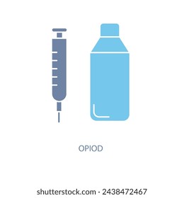 
opiod concept line icon. Simple element illustration. opiod concept outline symbol design.