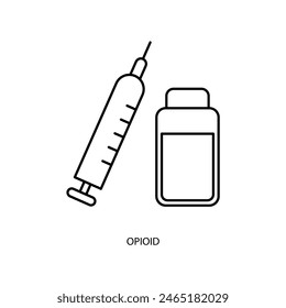 opioid concept line icon. Simple element illustration. opioid concept outline symbol design.