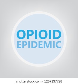 Opioid epidemic concept- vector illustration