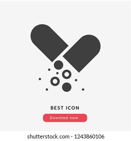 Opioid icon vector. Opioid symbol. Linear style sign for mobile concept and web design. Medicine and capsule symbol logo illustration. vector graphics - Vector.