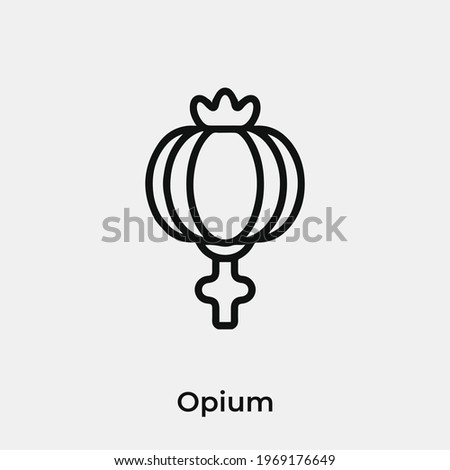 opium icon vector. Linear style sign for mobile concept and web design. opium symbol illustration. Pixel vector graphics - Vector.