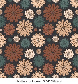 Opium poppy flowers. Seamless pattern.