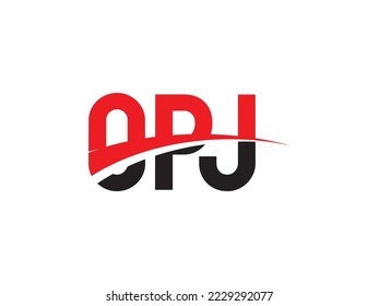 OPJ Letter Initial Logo Design Vector Illustration