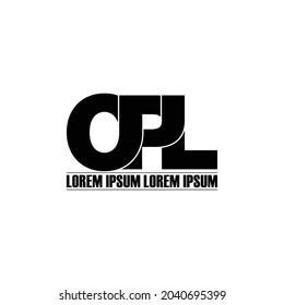 vector de diseño de logotipo de monograma de carta OPL