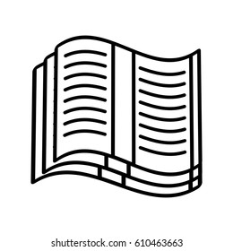 opn book read learn outline vector illustration eps 10