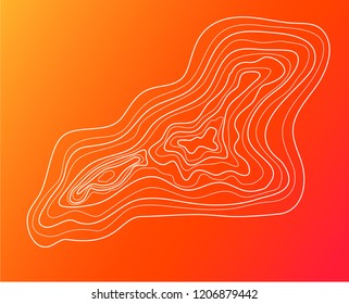 opographic map, abstract lines, illustration