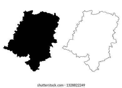 Opole Voivodeship (Administrative divisions of Poland, Voivodeships of Poland) map vector illustration, scribble sketch Opole Province map