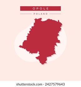 Opole Voivodeship (Administrative divisions of Poland, Voivodeships of Poland) map vector illustration, scribble sketch Opole Province map