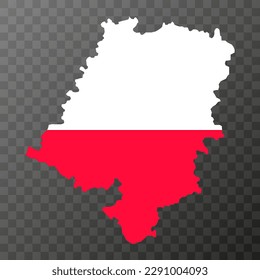 Opole Voivodeship map, province of Poland. Vector illustration.