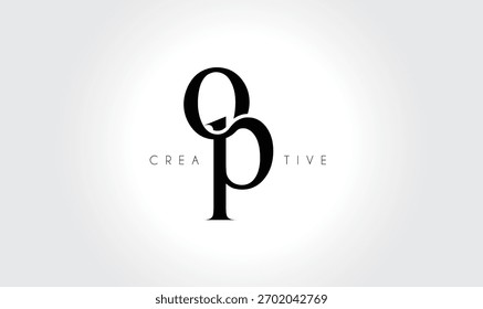 OPop Elegant Serif Monogram Logo – Luxury Lowercase Typographic Lettermark for Modern Branding