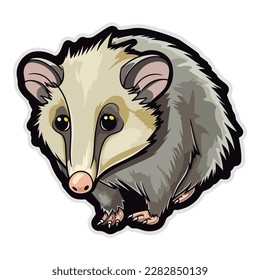 Opossum Flat Icon Isolated On White Background