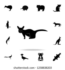 Opossum icon. Detailed set of Australian animal silhouette icons. Premium graphic design. One of the collection icons for websites, web design, mobile app