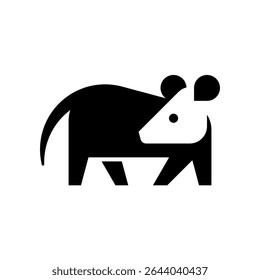 Logotipo Opossum. Design de ícones. Elementos do modelo