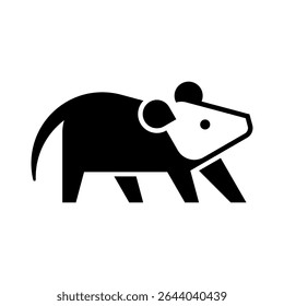 Logotipo Opossum. Design de ícones. Elementos do modelo