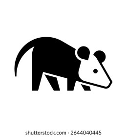 Logotipo Opossum. Design de ícones. Elementos do modelo