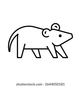Logotipo Opossum. Design de ícones. Elementos do modelo