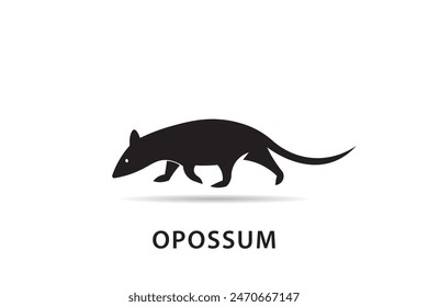 Opossum logo,opossum silhouette logo vector,opossum icon design on a white background