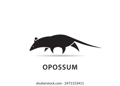 Opossum logo,opossum silhouette logo vector,opossum icon design on a white background