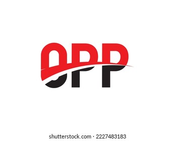 OPP Letter Initial Logo Design Vector Illustration