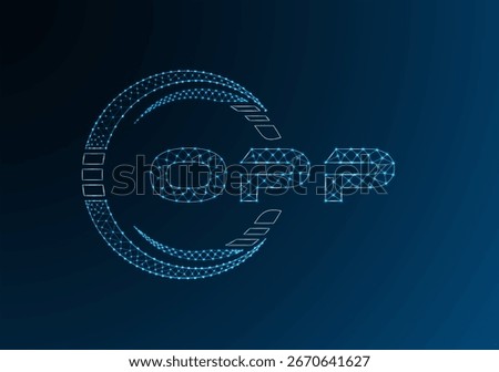 OPP low poly letter logo vector design. OPP lower poly logo design. Low poly logo.