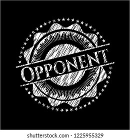 Opponent chalkboard emblem