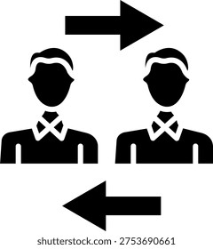 Opponent Glyph Icon Vector Design