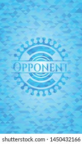 Opponent light blue mosaic emblem