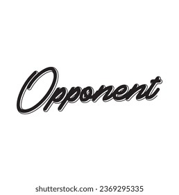 opponent text on white background.