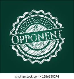 Opponent written with chalkboard texture