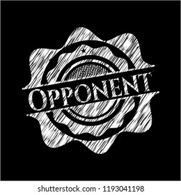 Opponent written on a chalkboard