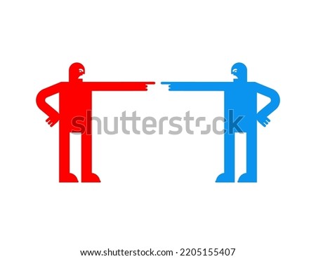 Opponents shout and swear. two people quarrel