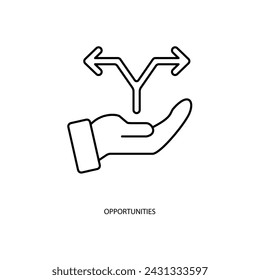 opportunities concept line icon. Simple element illustration. opportunities concept outline symbol design.