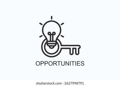 Icono De Oportunidades O Logotipo Ilustración vectorial Aislada